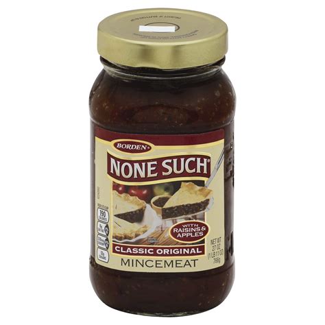 <b>None Such</b> Rum & Brandy <b>Mincemeat</b> has meat in its product. . Nonesuch mincemeat